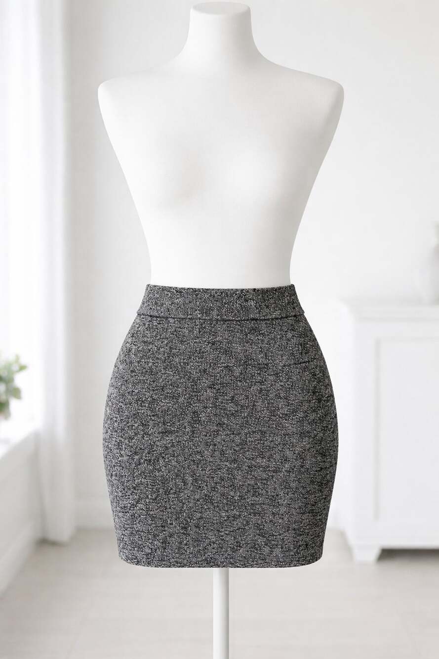 T by Alexander Wang Marled Knit Bodycon Mini Skirt XS Designer
